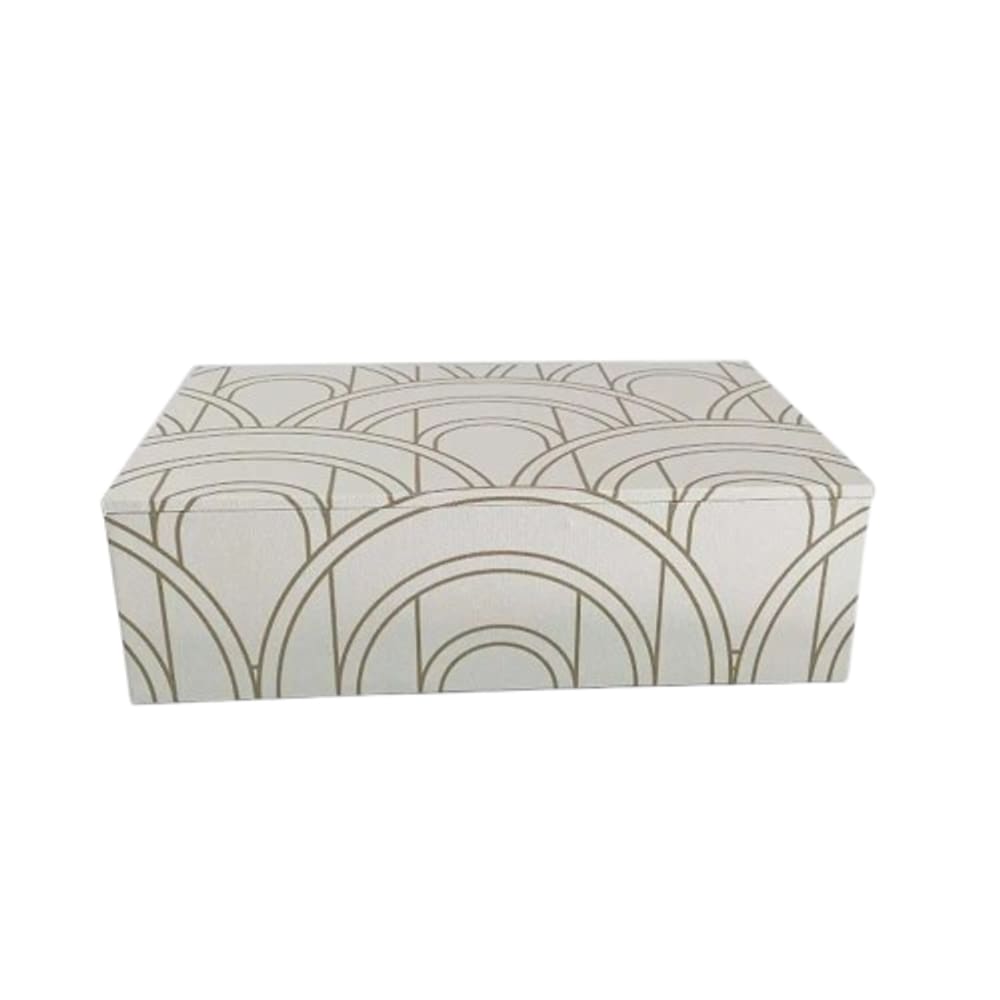 Caixa Decorativa Verde Estampada Média