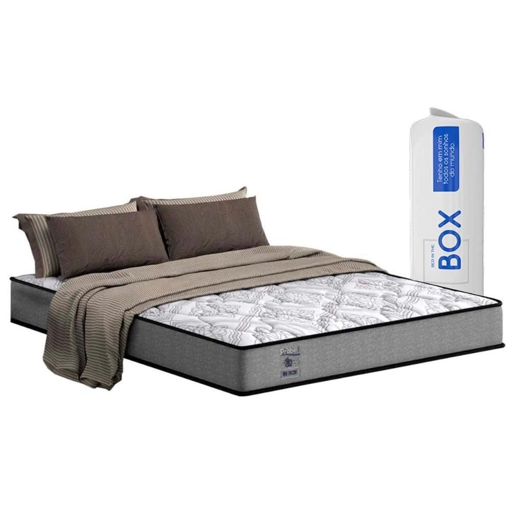 Colchão King Espuma a Vácuo de D28 Night and Day Gray Bed In Bag (193x203x17) - Probel