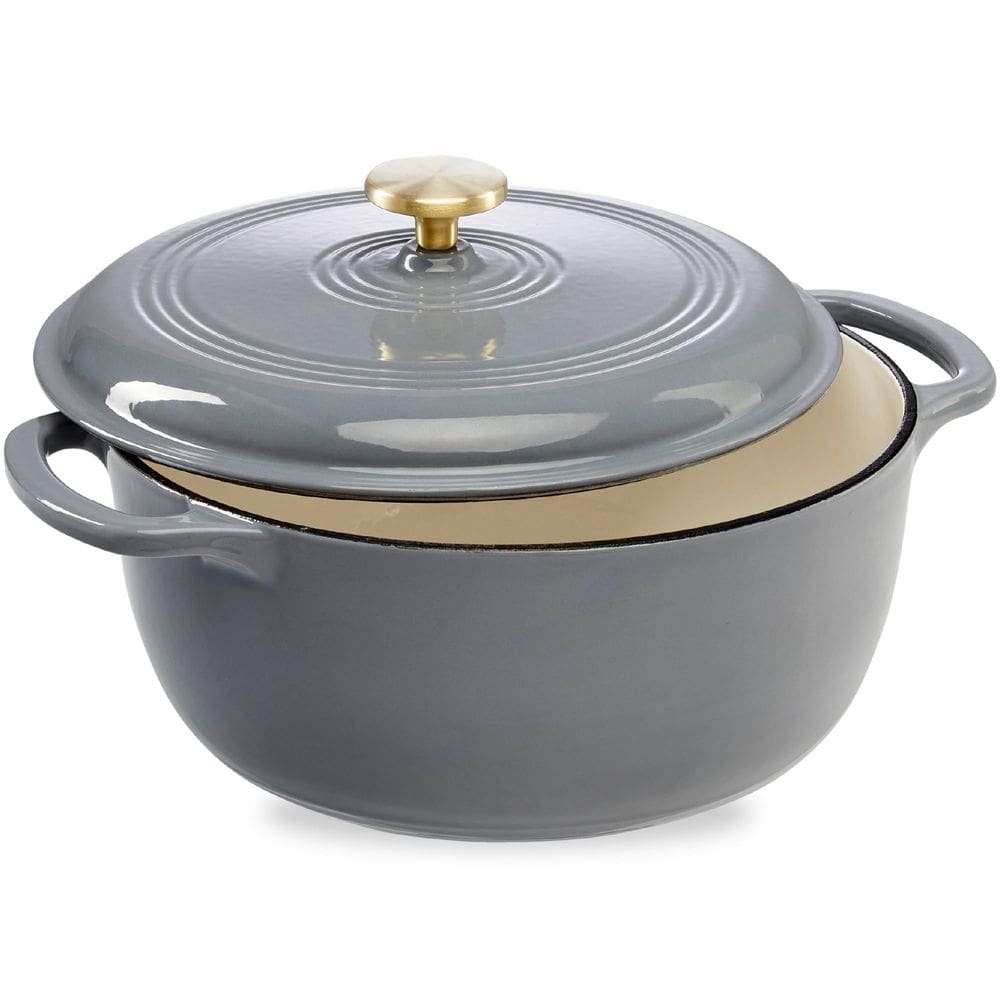 Forno holandês Best Choice Products, esmalte 6L, ferro fundido, grafite