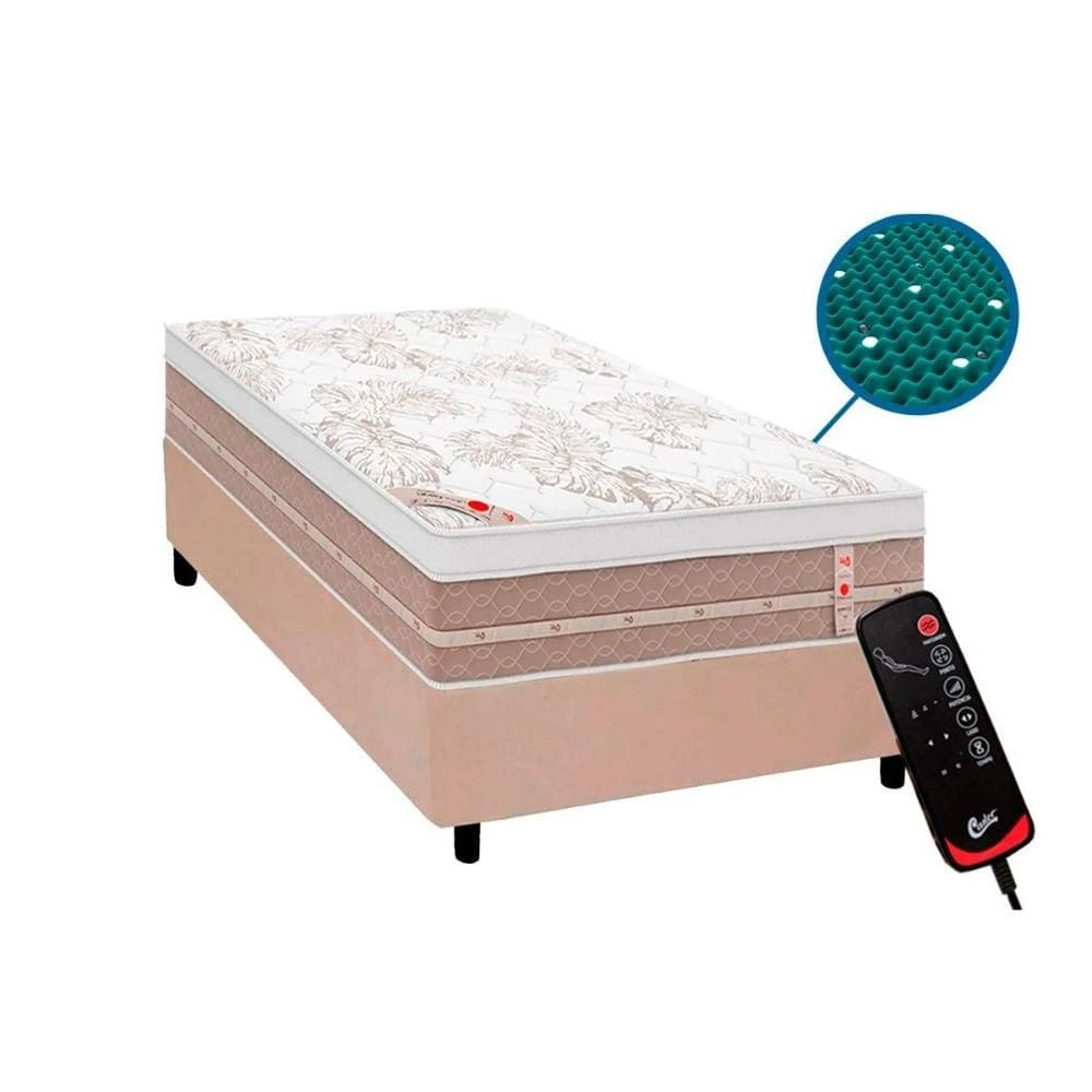 Colchão Solteiro c/ Vibro Massagem Molas Tecnopedic Premium Niponpedic (88x188x32) - Castor