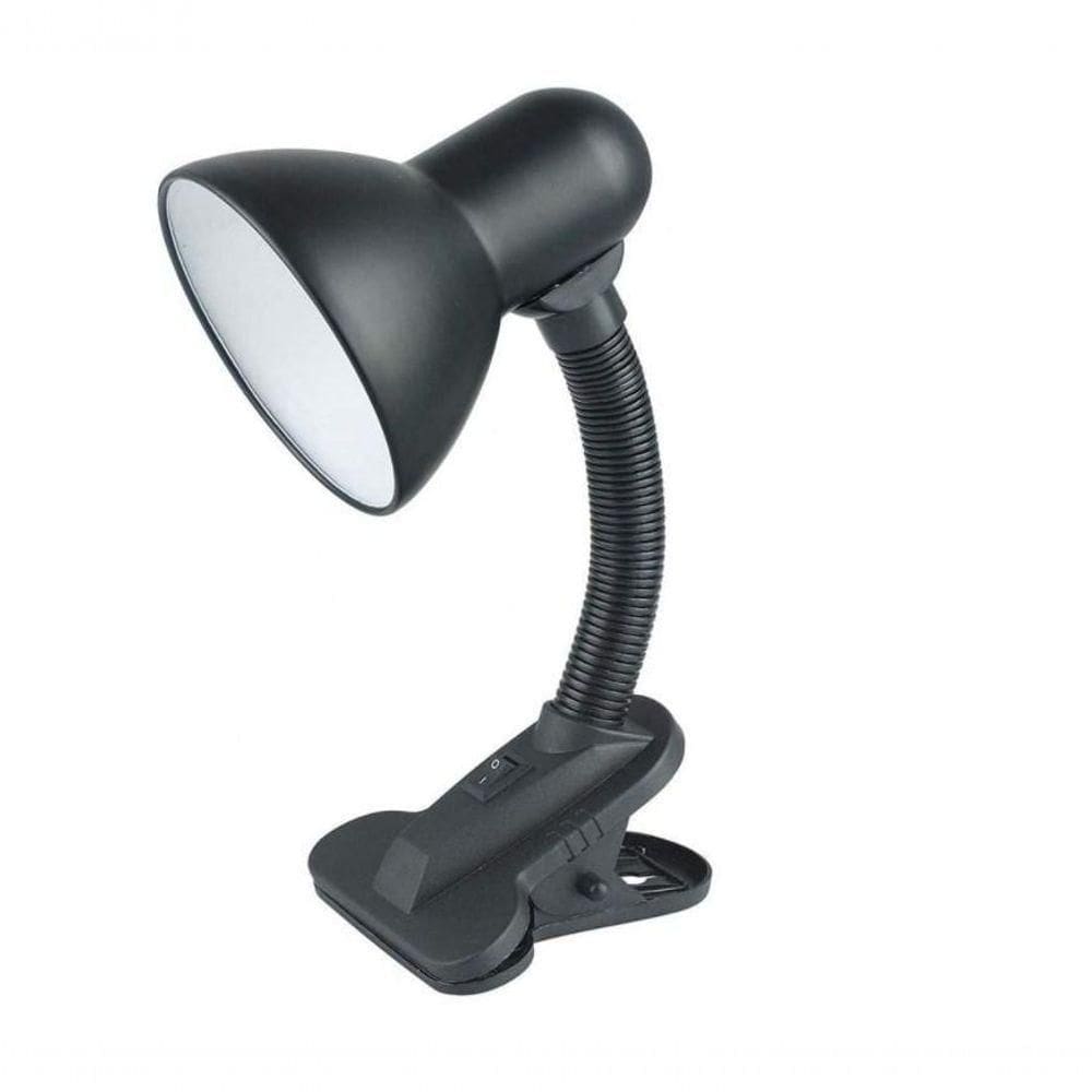 Luminária Articulável Com Presilha Preto