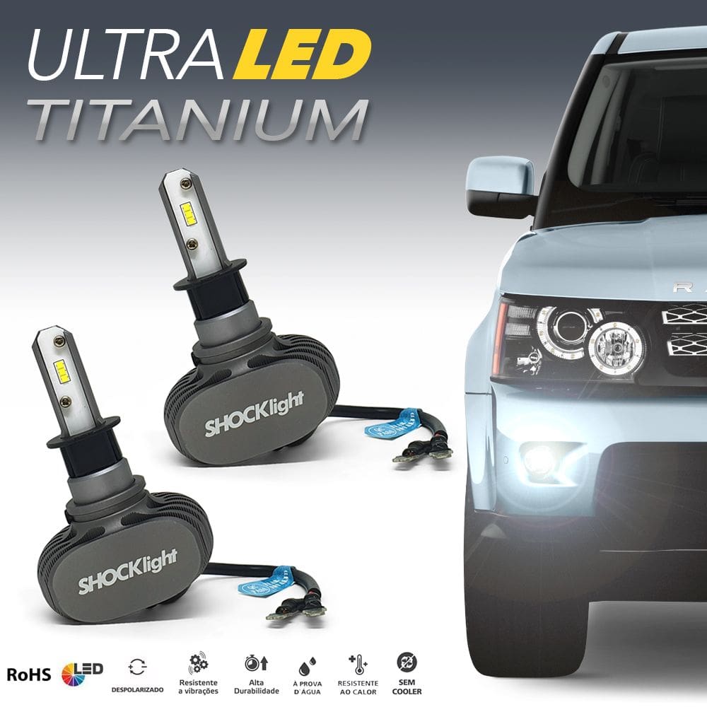 Par Lâmpadas H3 Farol Milha Ford Focus Ultra Led Titanium 10000 Lumens Forte Branco Efeito Xenon 2000 2001 2002 2003