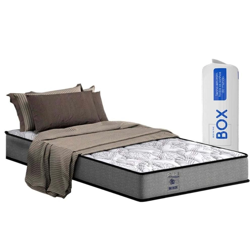 Colchão Solteiro Espuma a Vácuo de D33 Night and Day Gray Bed In Bag (88x188x20) - Probel