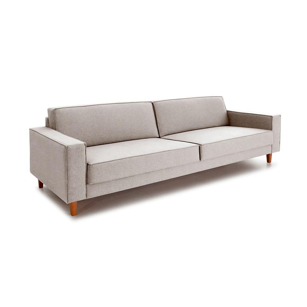 Sofá 3 Lugares Aurora Linho Bege 180 cm