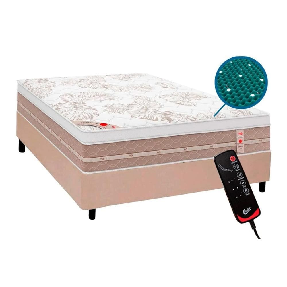 Colchão Casal c/ Vibro Massagem Molas Tecnopedic Premium Niponpedic (138x188x32) - Castor
