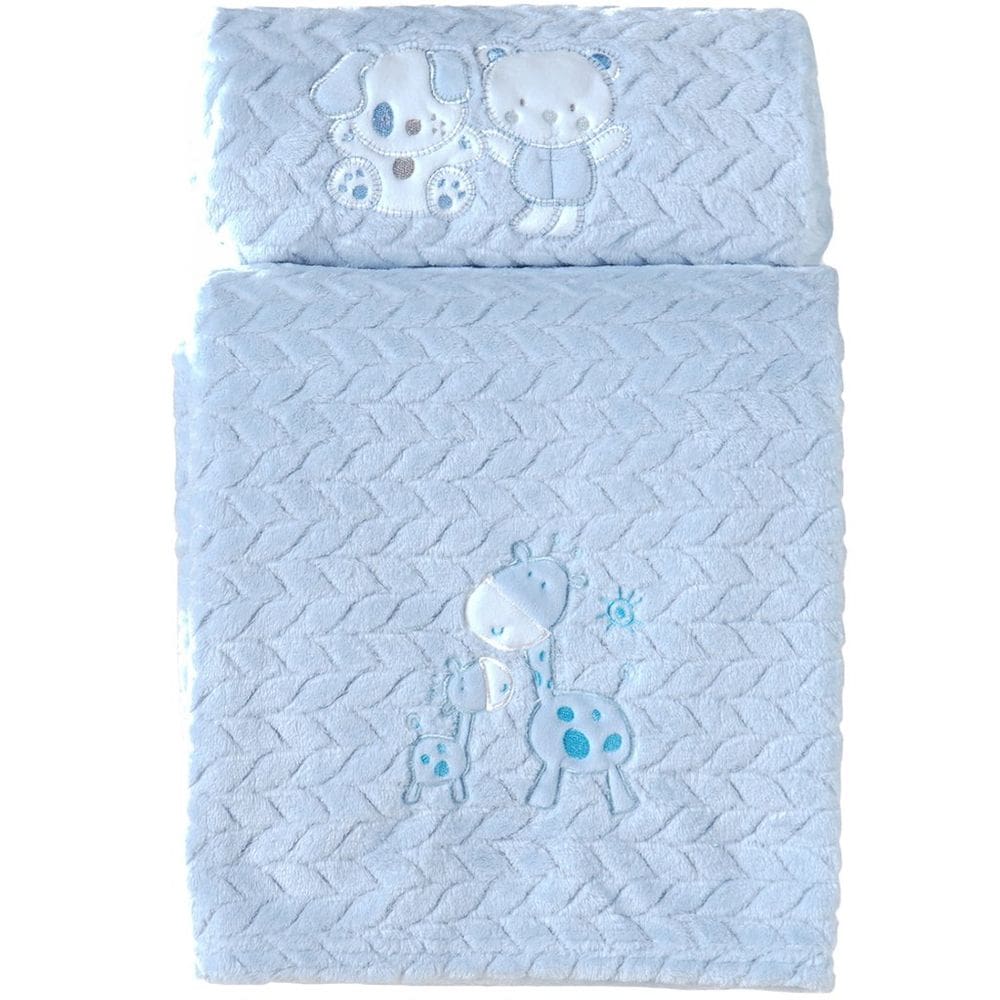 Cobertor Bebê Fluffy 110x90 com Aplique Bordado