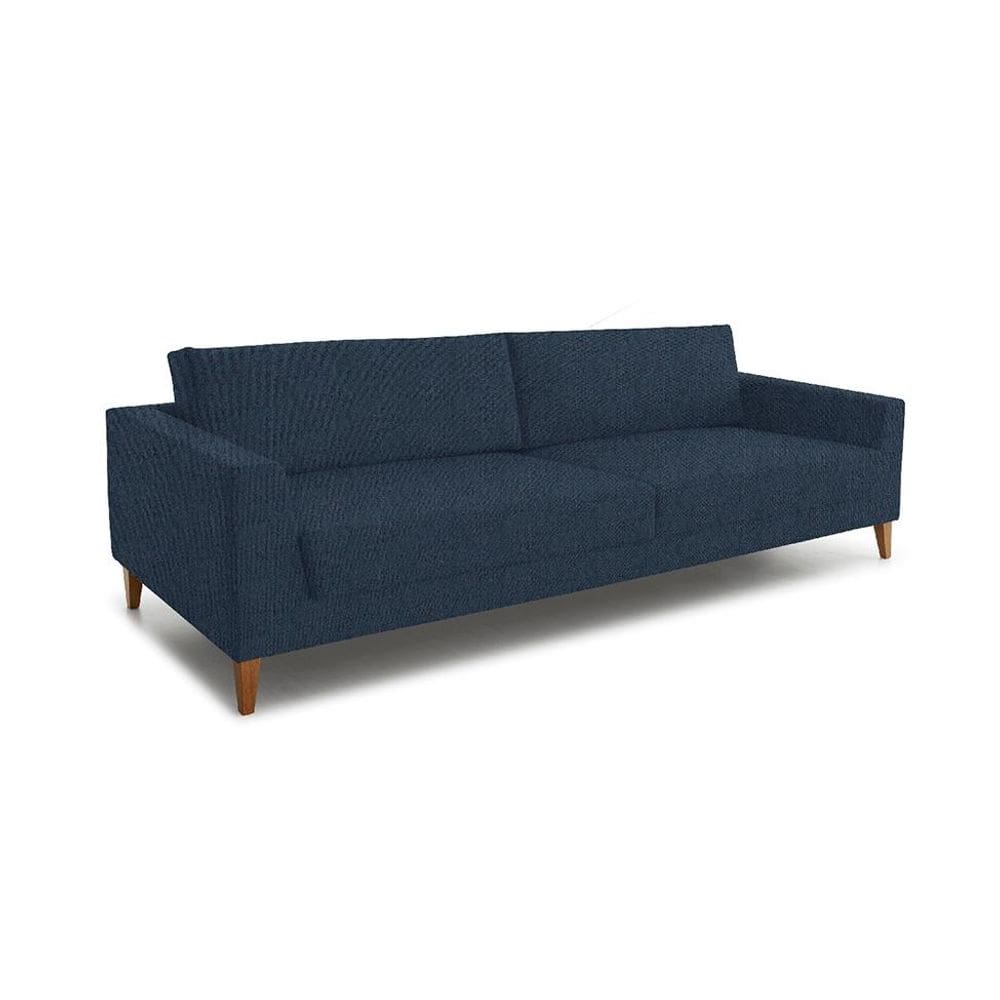 Sofá 3 Lugares Benjamin Linho Azul 240 cm