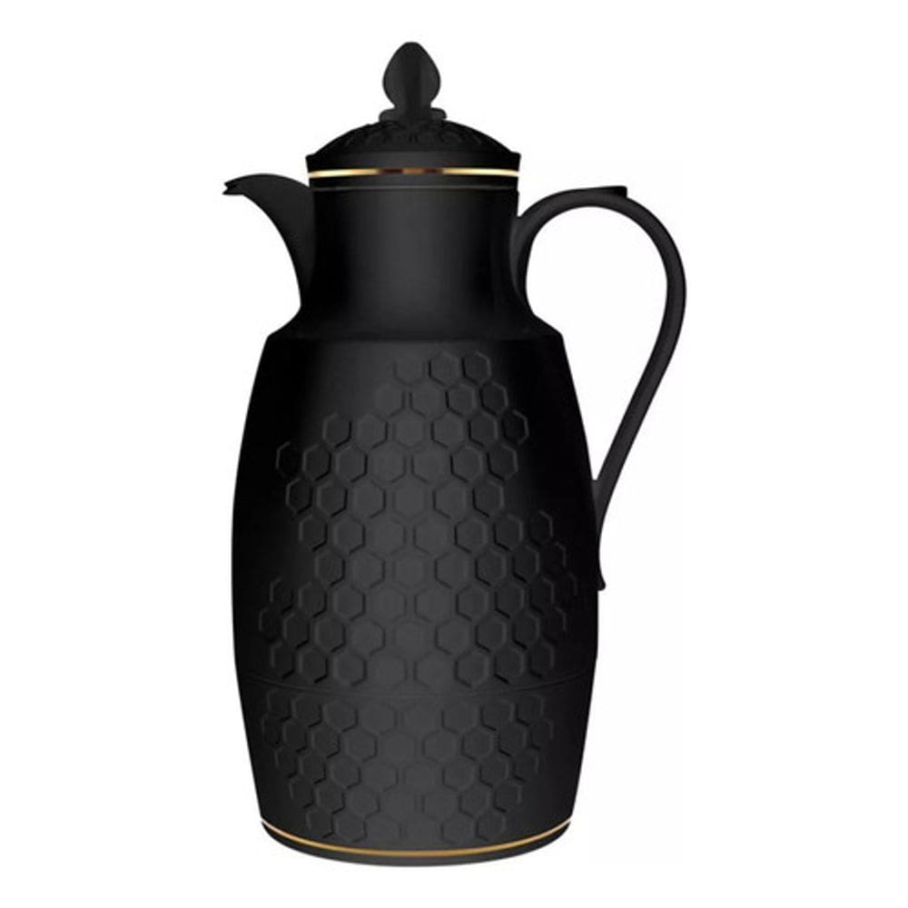 Garrafa Térmica Lira Ampola Vidro Café 1l Preto Hauskraft