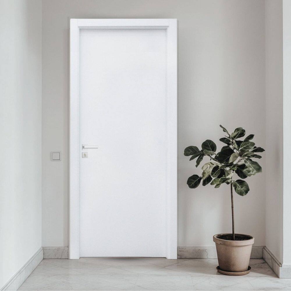 Porta Lisa Uv Batente Regulável 13cm a 19cm Guarnição 5cm 62cm X 210cm Direito Rodam