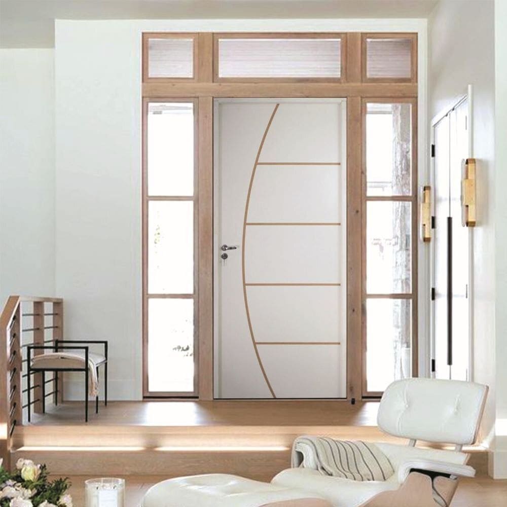 Porta Belíssima 6 Prime Batente Regulável 13-16 Guarnição 5cm 62 X 210 Direito Branco