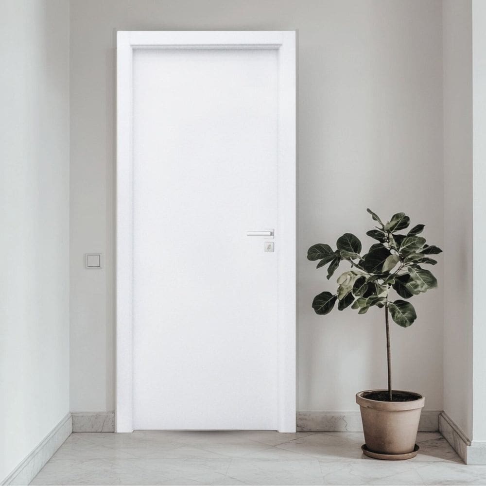 Porta Lisa Uv Batente Regulável 13cm a 19cm Guarnição 5cm 82cm X 210cm Esquerdo Rodam