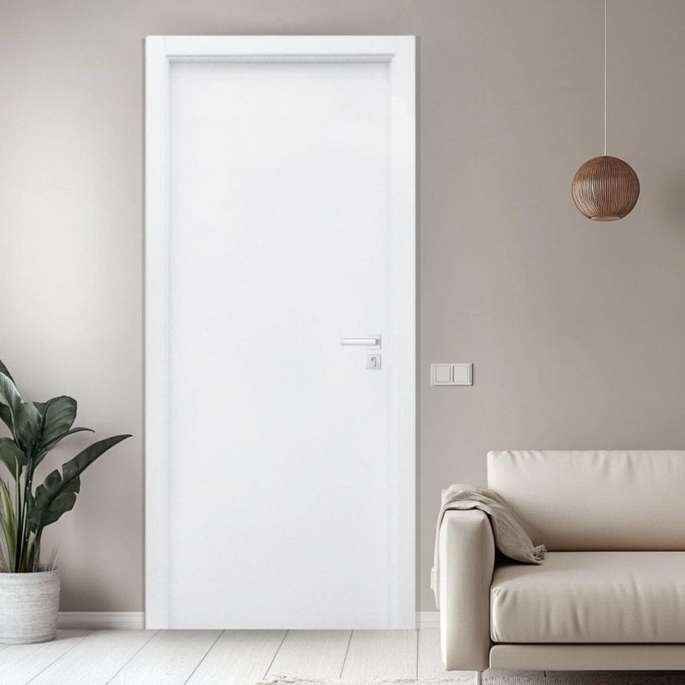 Porta Lisa Uv Batente Regulável 13cm a 19cm Guarnição 7cm 62cm X 210cm Esquerdo Rodam