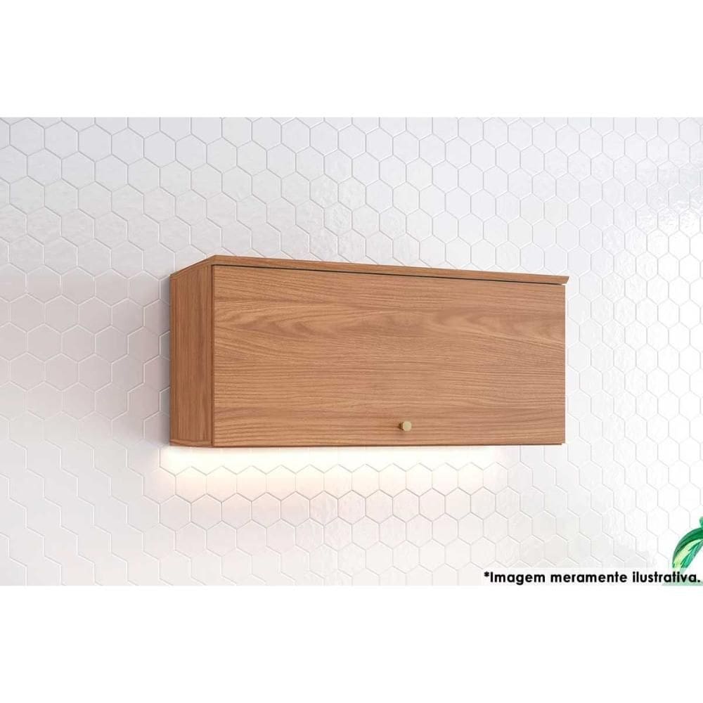 Armário Aéreo Cozinha Modulado Requinte c/ 1 Porta Basculante 80cm Nature - Henn