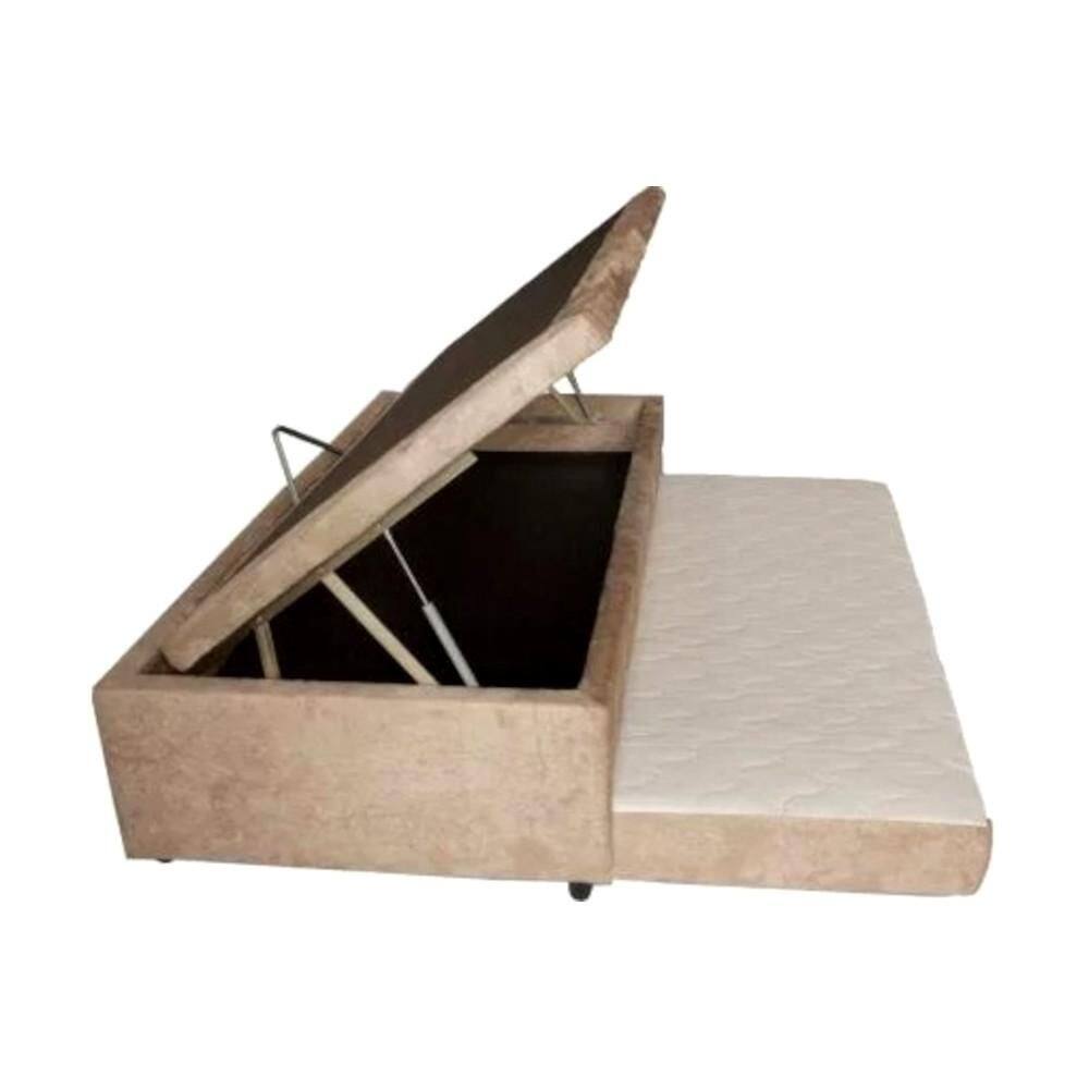 Cama Box Baú Solteirão com Auxiliar Ortopédica 110x188x46cm