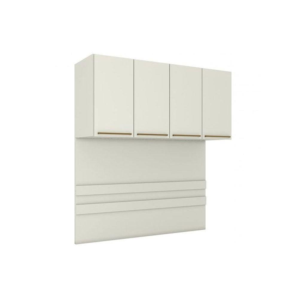 Armário Ponte Modulado Aéreo Casal MC11 Seletto c/ 4 Portas Areia - Henn