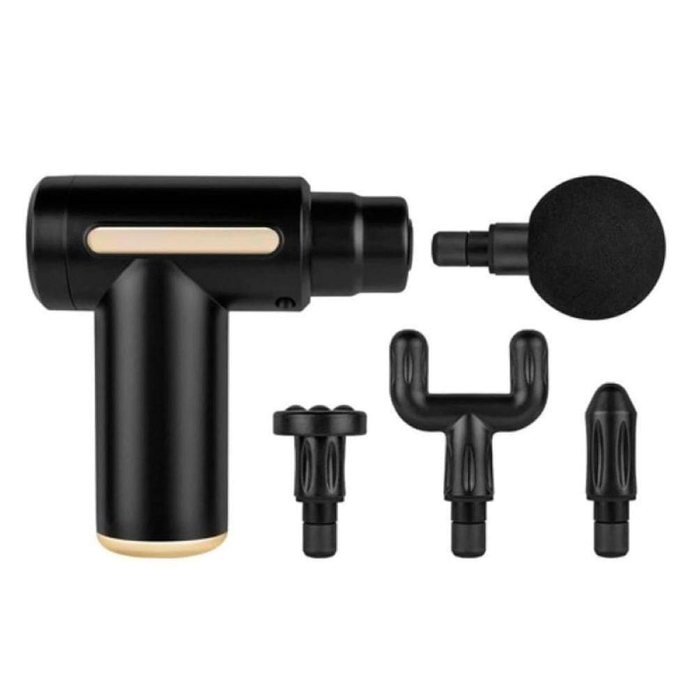 Mini Pistola Massageadora Elétrica Miofascial Fisio Atleta Preto
