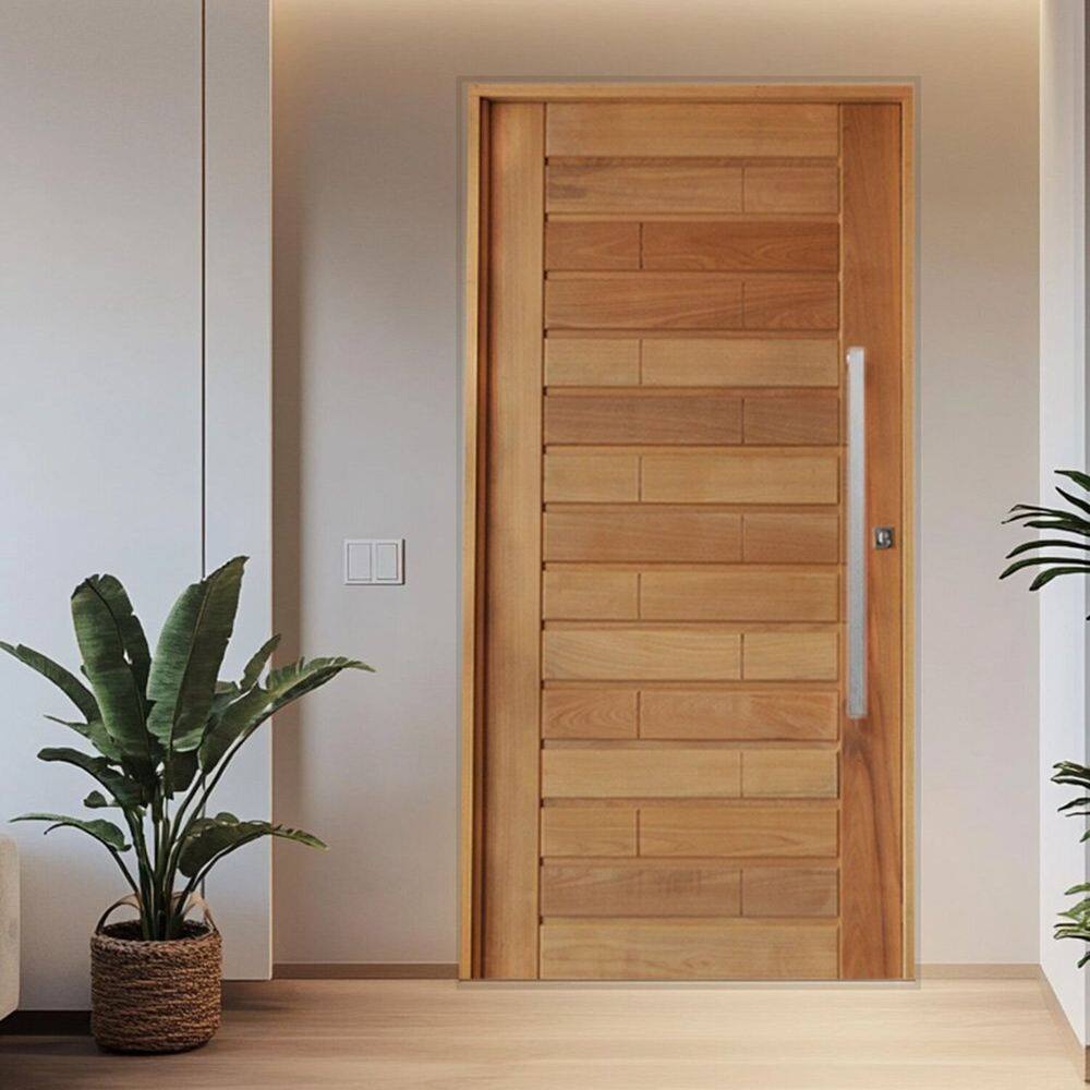 Porta Pivotante Roma Tauari Batente 14 Puxador Barra Chata 800cm 110 X 210cm Direito Rodam