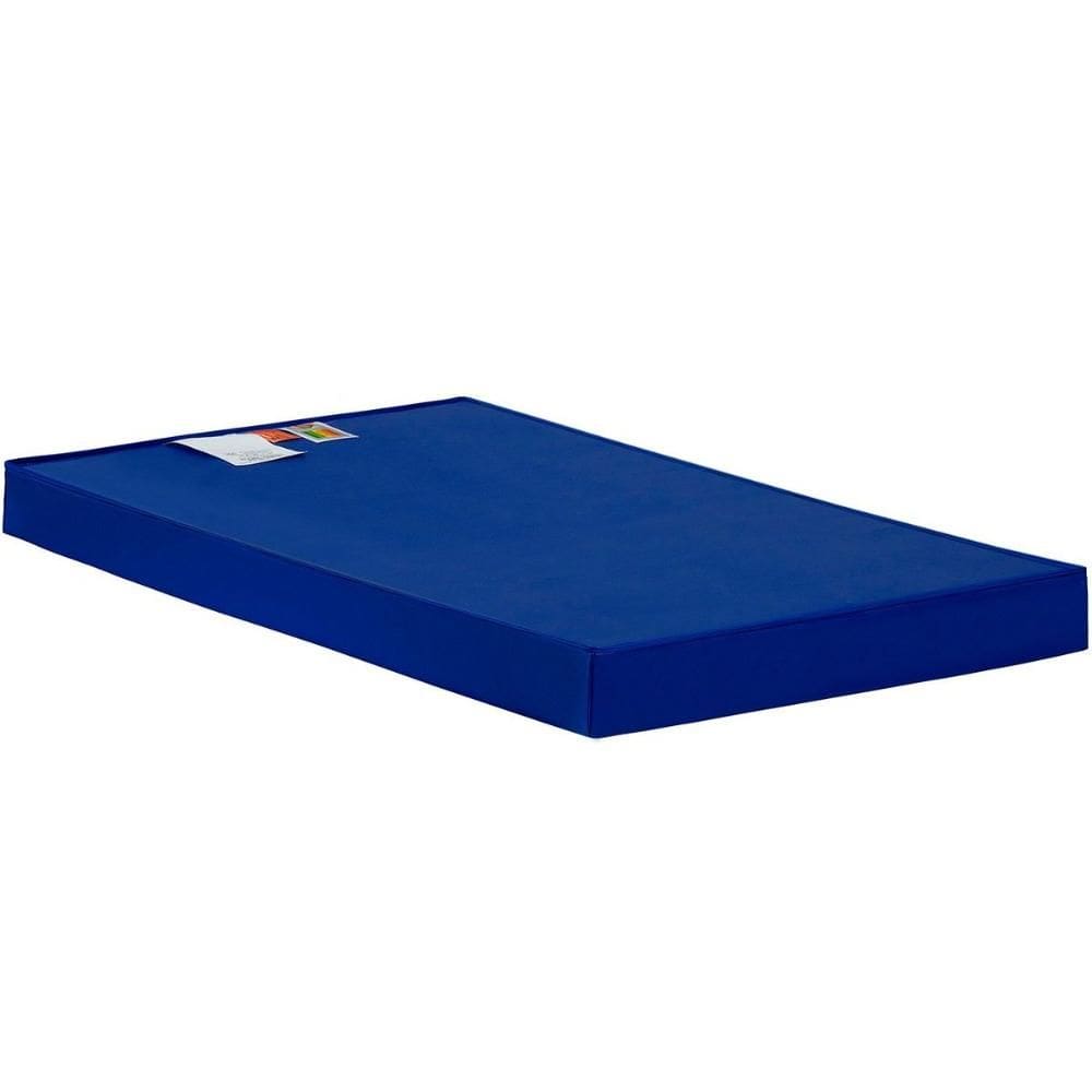 Colchão Solteiro Espuma D33 Hospitalar Impermeável Cristal Napa Azul (88x188x12) - Polar