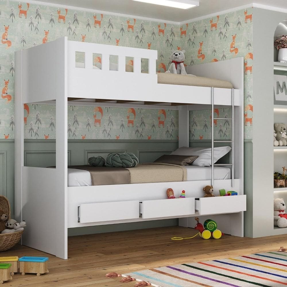 Beliche Infantil/Juvenil com 3 Gavetas 100% MDF