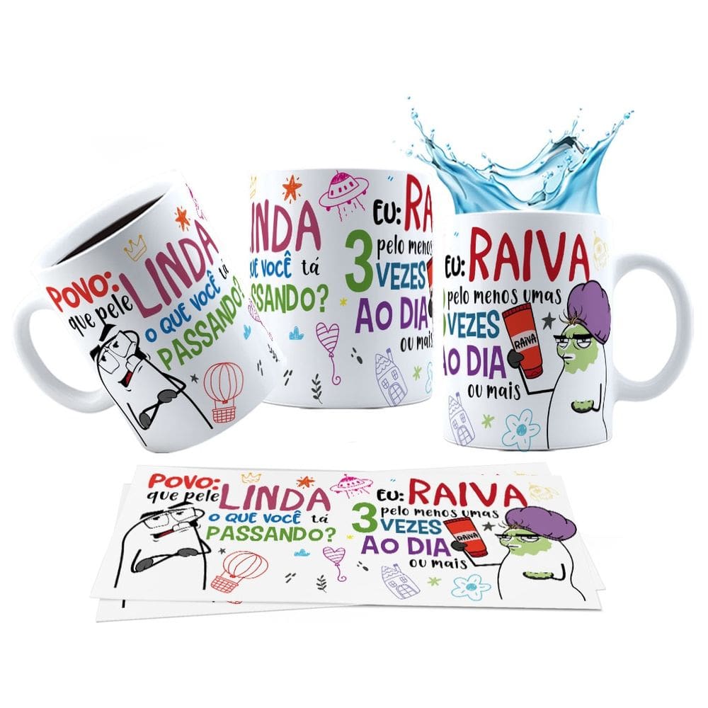 Caneca 325ml Povo que pele linda, o que você tá passando? Eu