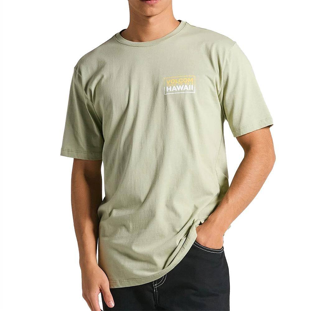 Camiseta Volcom Sunset Delight SM25 Masculina Verde Médio