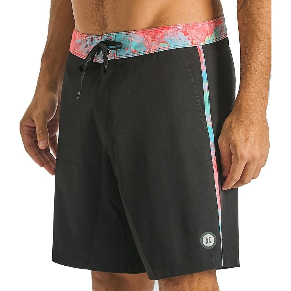 Bermuda Hurley Plasma Stripe 18" SM25 Masculina Preto