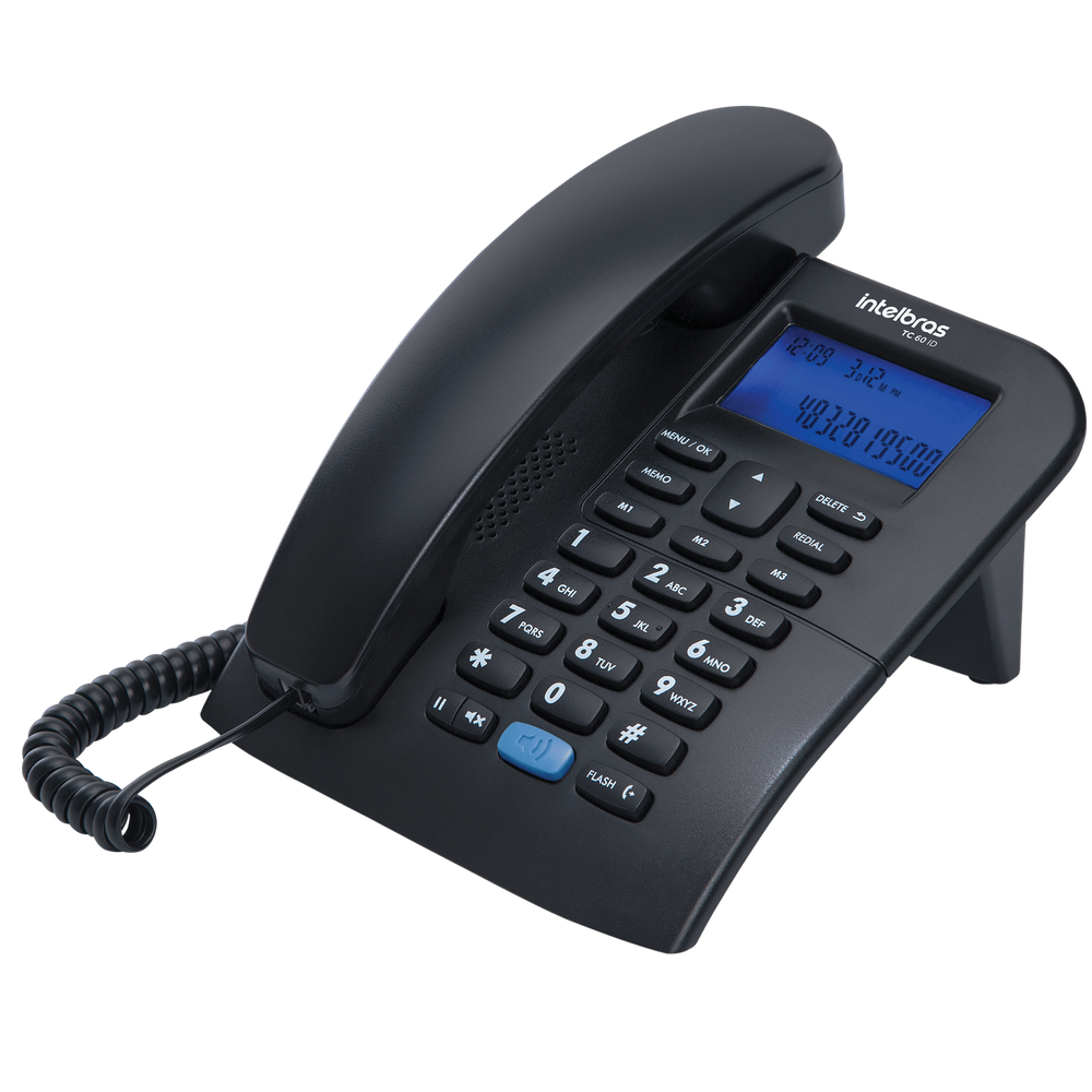 Telefone com Identificador de chamadas TC 60 ID Preto Intelbras