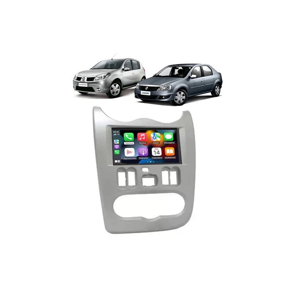 Kit Multimídia Sandero 08 / 11 Logan 10 / 11 Android 7 Pol Carplay 2/32GB - 701K FirstOption