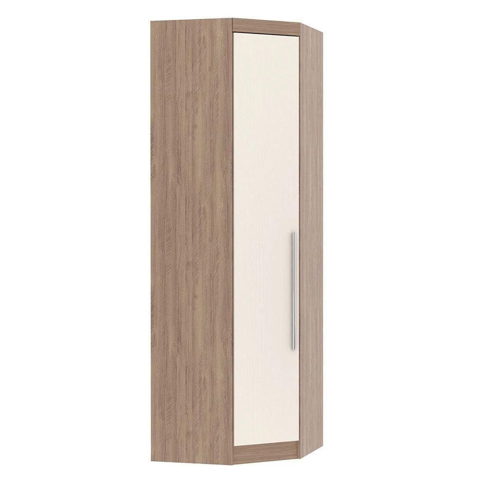 Guarda Roupa 70Cm Canto Oblíquo 1 Porta 3 Prateleiras Master Luciane Móveis