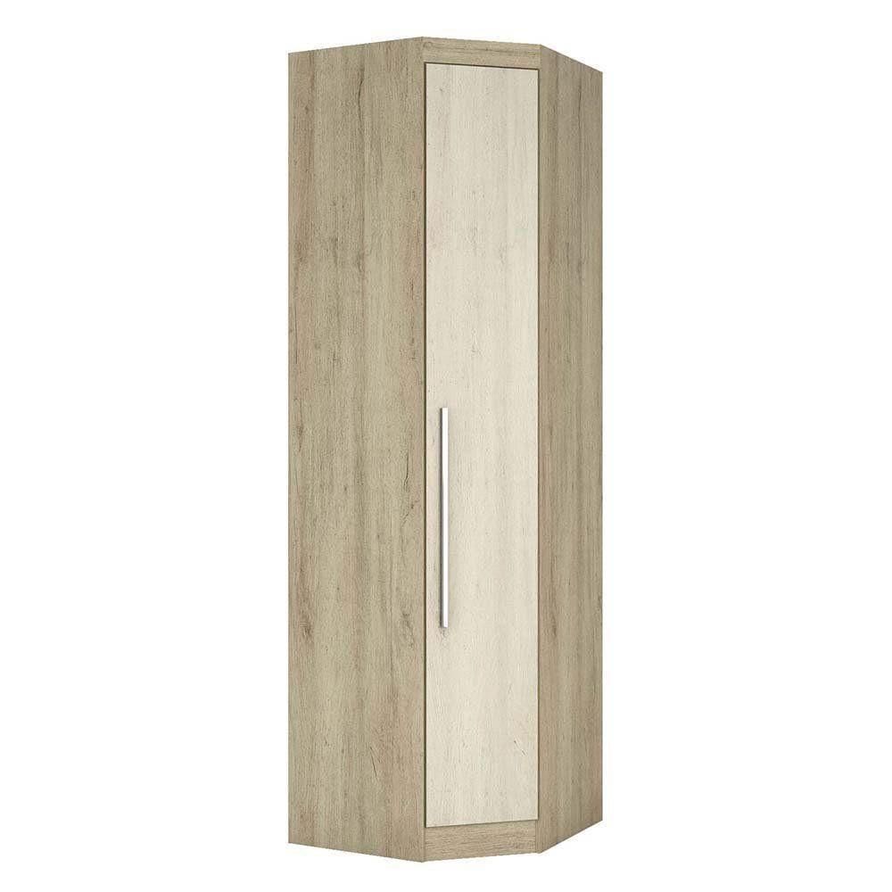 Guarda Roupa 70Cm Canto Oblíquo 1 Porta 3 Prateleiras Master Luciane Móveis