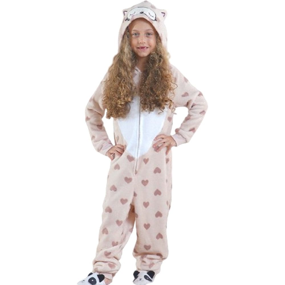 Pijama Macacão Plush Infantil com Capuz