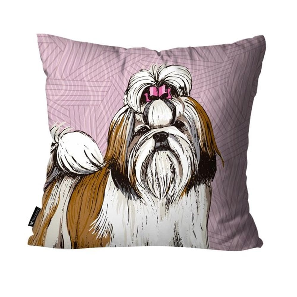 Capa Para Almofada Mdecore Pets 45x45cm - Shih Tzu Rs