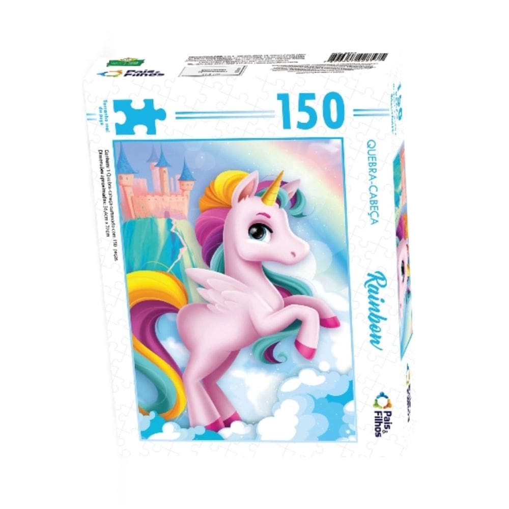 Quebra Cabeça Infantil Temático Rainbow 150 Peças Pais & Filhos