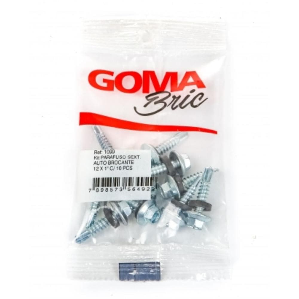 Kit Parafuso Sextavado Auto Brocante Goma 12x1`` com 10 Peças