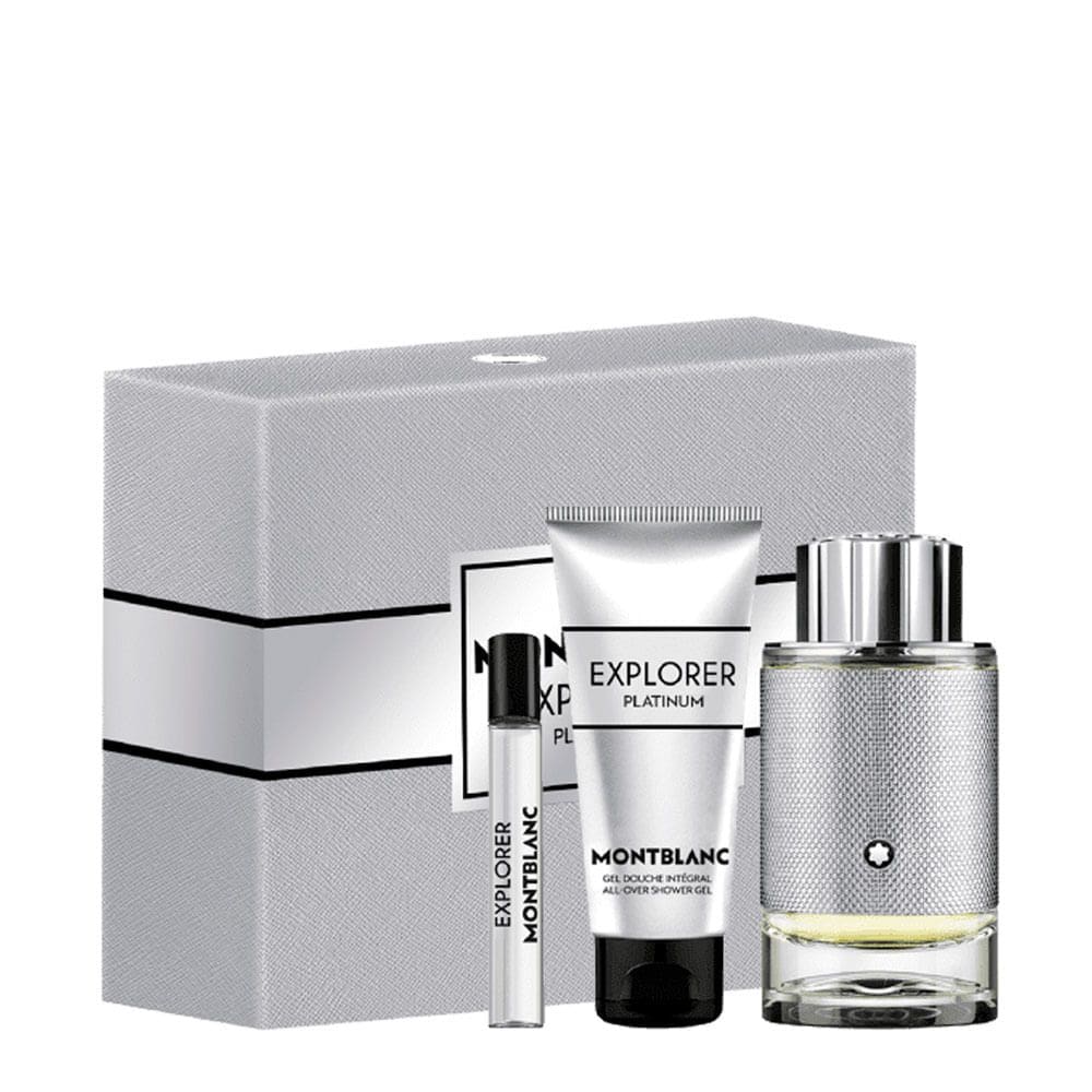 Kit Montblanc Explorer Platinum Masculino - Eau de Parfum 100ml + Eau de Parfum 7,5ml + Shower Gel 100ml