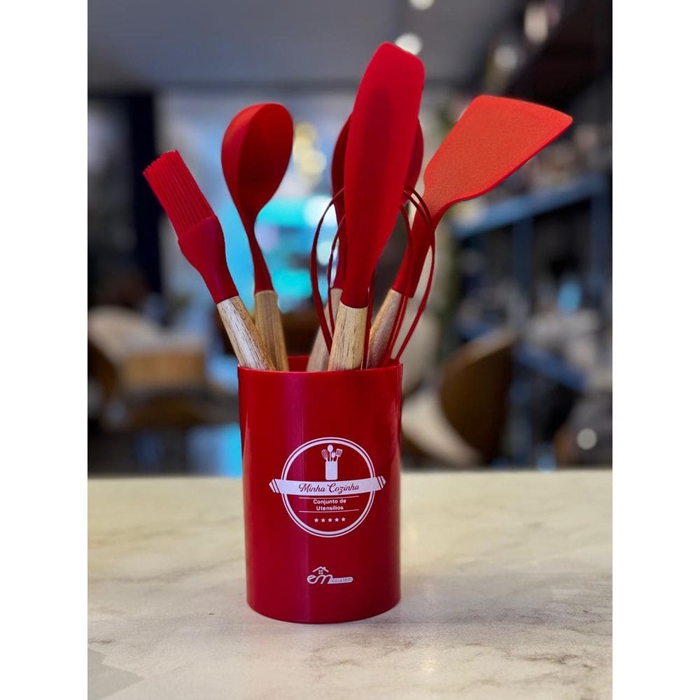 Jogo de utensilios de cozinha silicone 7 peças
