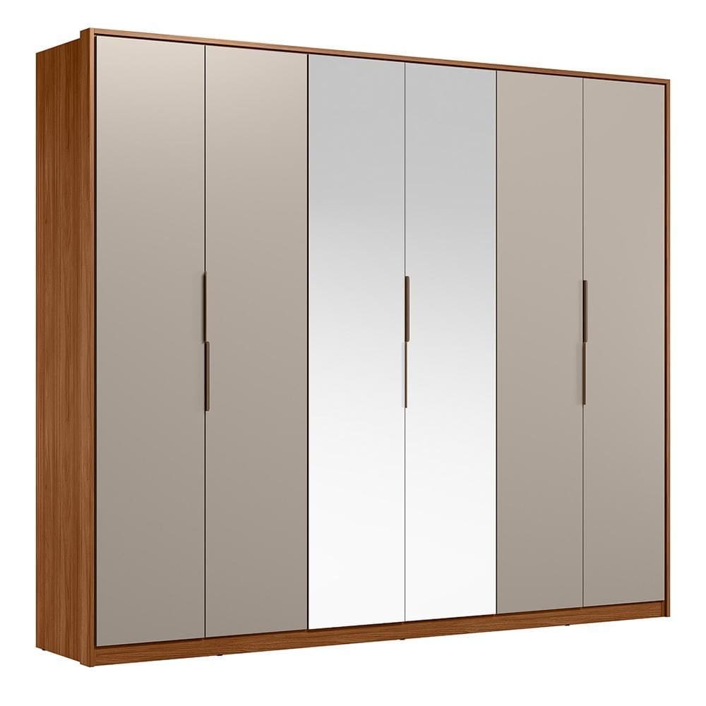 Guarda Roupa Casal Atrice 6 Portas com 2 Espelhos - Demartêz