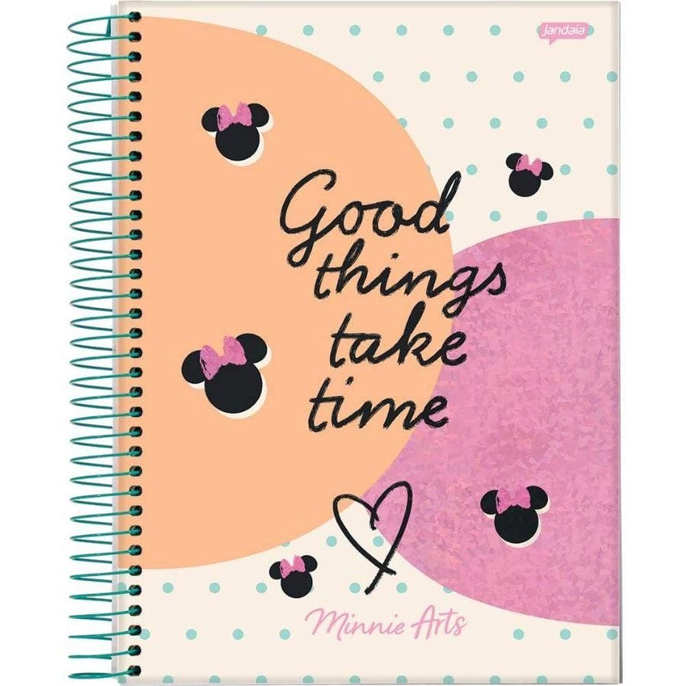 Caderno Univ. 160 Fls. 10 Mat. Minnie Mouse Capa 2 - Jandaia