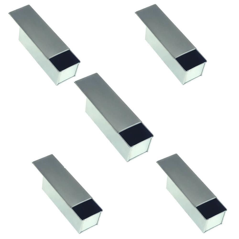 Kit 5 Formas Para Pão De Forma Imeca 32x10x10 Com Tampa Em Alumínio 0709