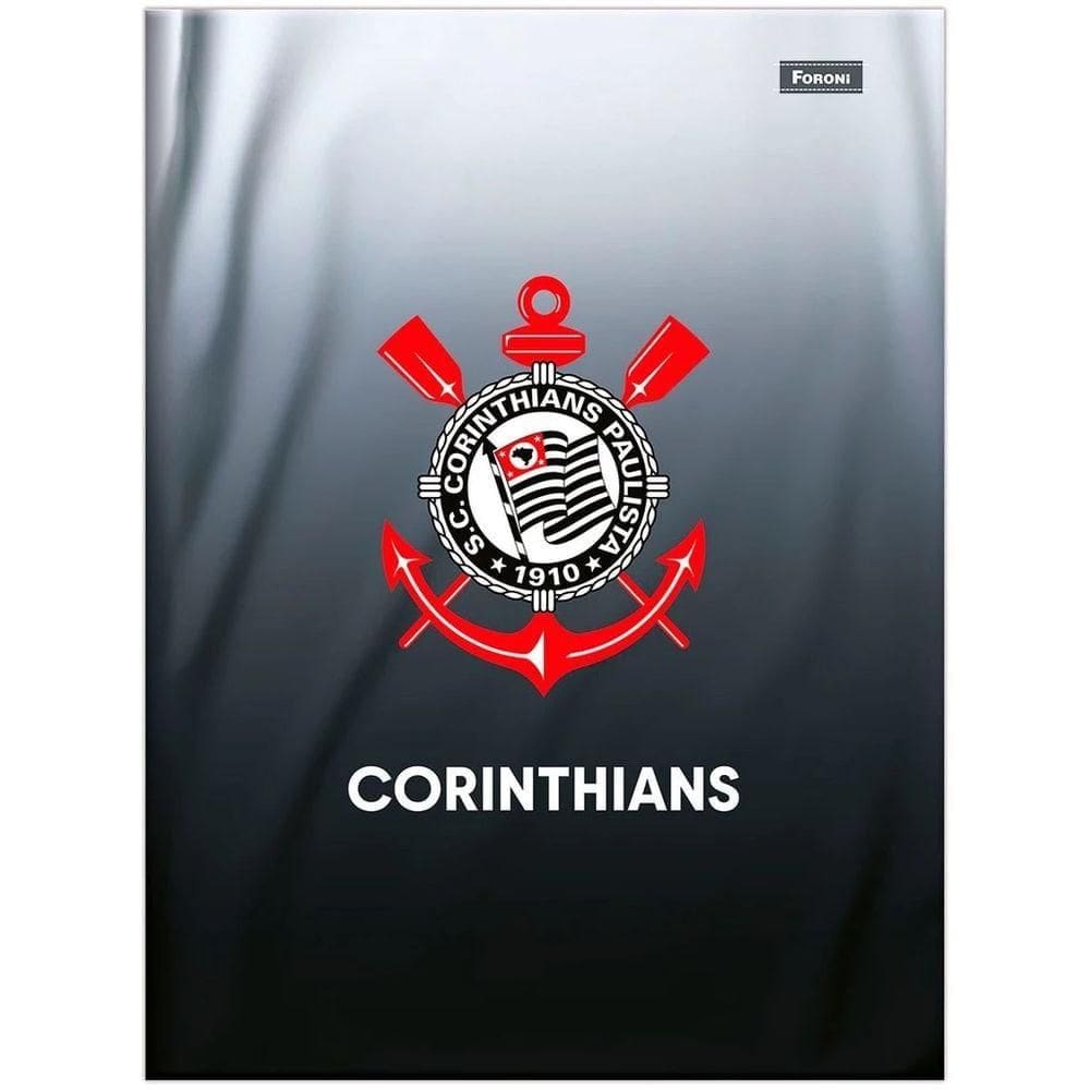 Caderno 1/4 Brochura 80 Folhas Corinthians Capa 4 - Jandaia