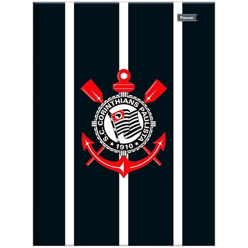 Caderno 1/4 Brochura 80 Folhas Corinthians Capa 1 - Jandaia