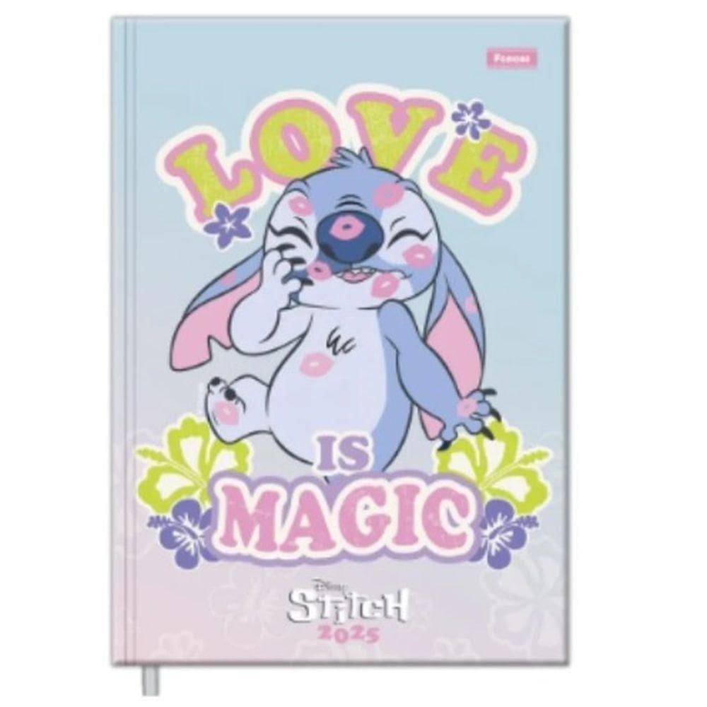 Agenda Costurada 176 Folhas Stitch 13,5x19,2cm Love - Foroni