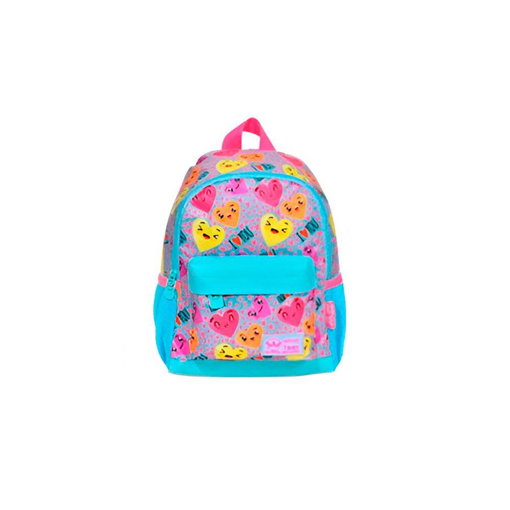 Mochila Infantil Estampas Divertidas Escola Coração