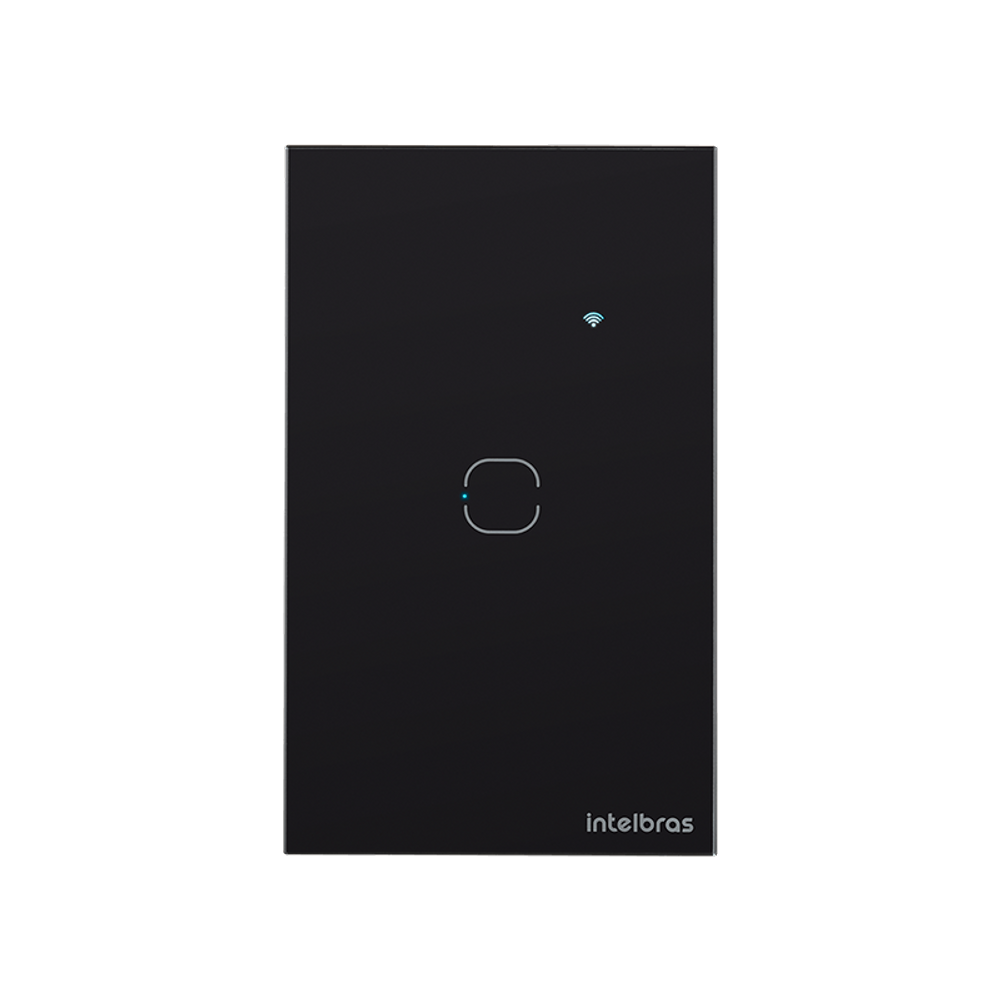 Interruptor Touch Inteligente Zigbee 1 Tecla EZS 1001 Preto Intelbras