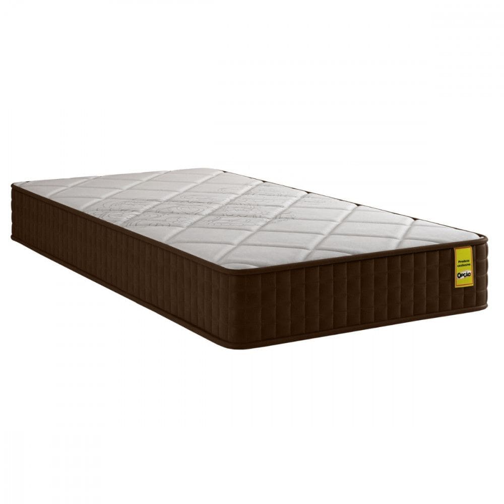 Colchão de Solteiro 88x188x25 Comfort Plus Superlastic Marrom Apolospuma
