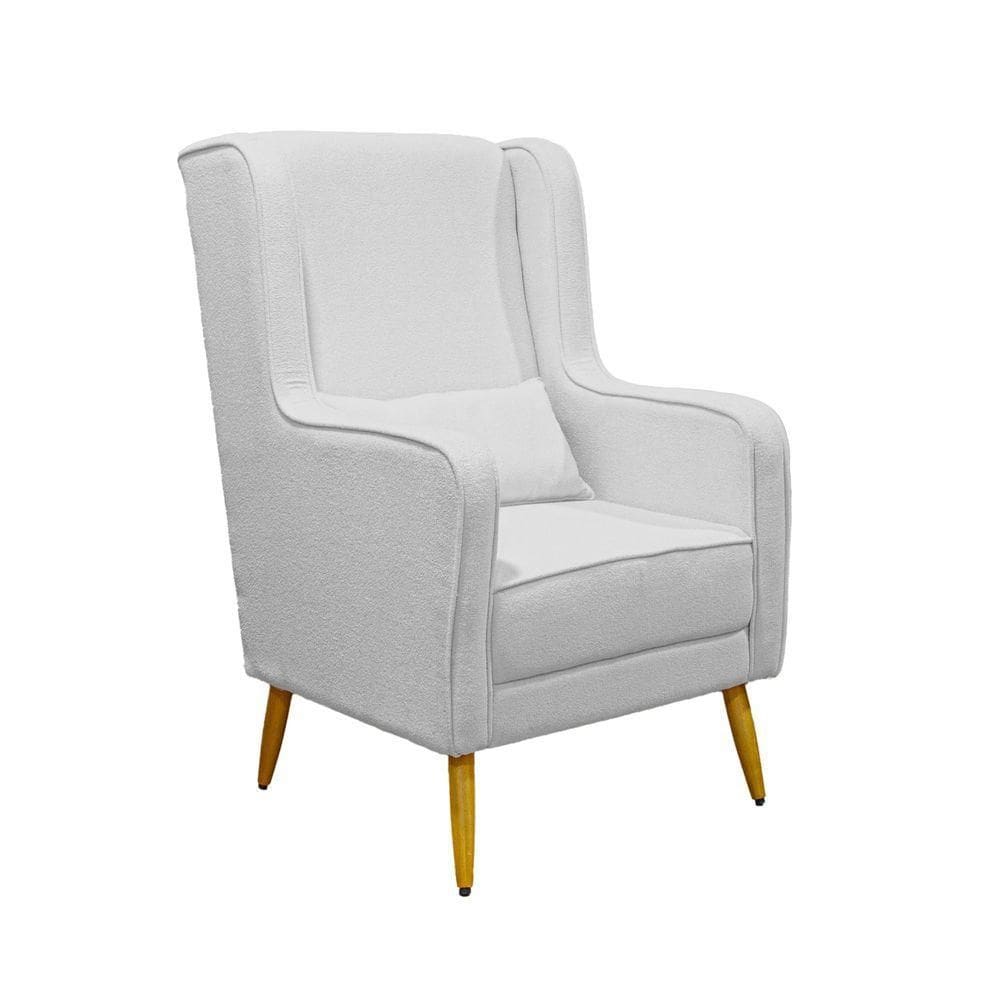 Poltrona De Amamentação Pé Palito Eduarda Com Puff Linho Cinza