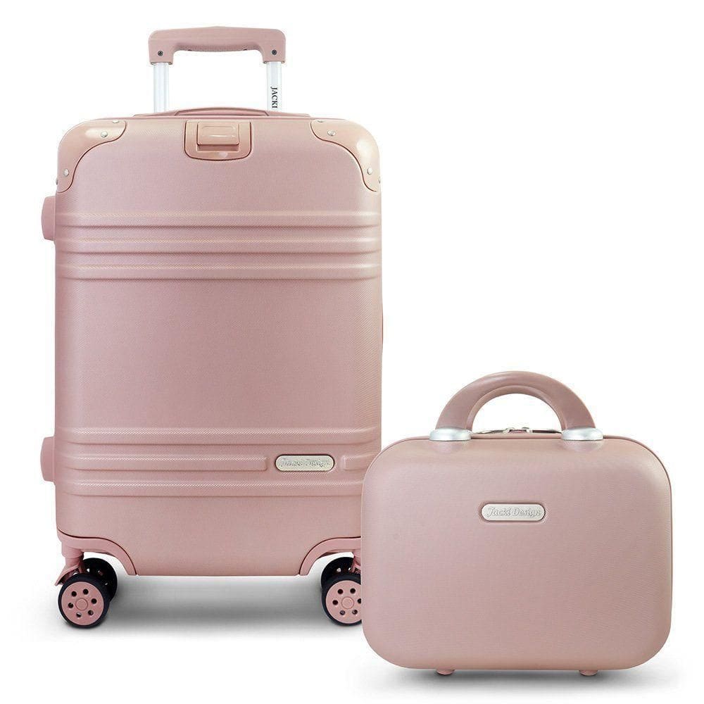 Kit Mala De Bordo E Frasqueira Elite Rosa