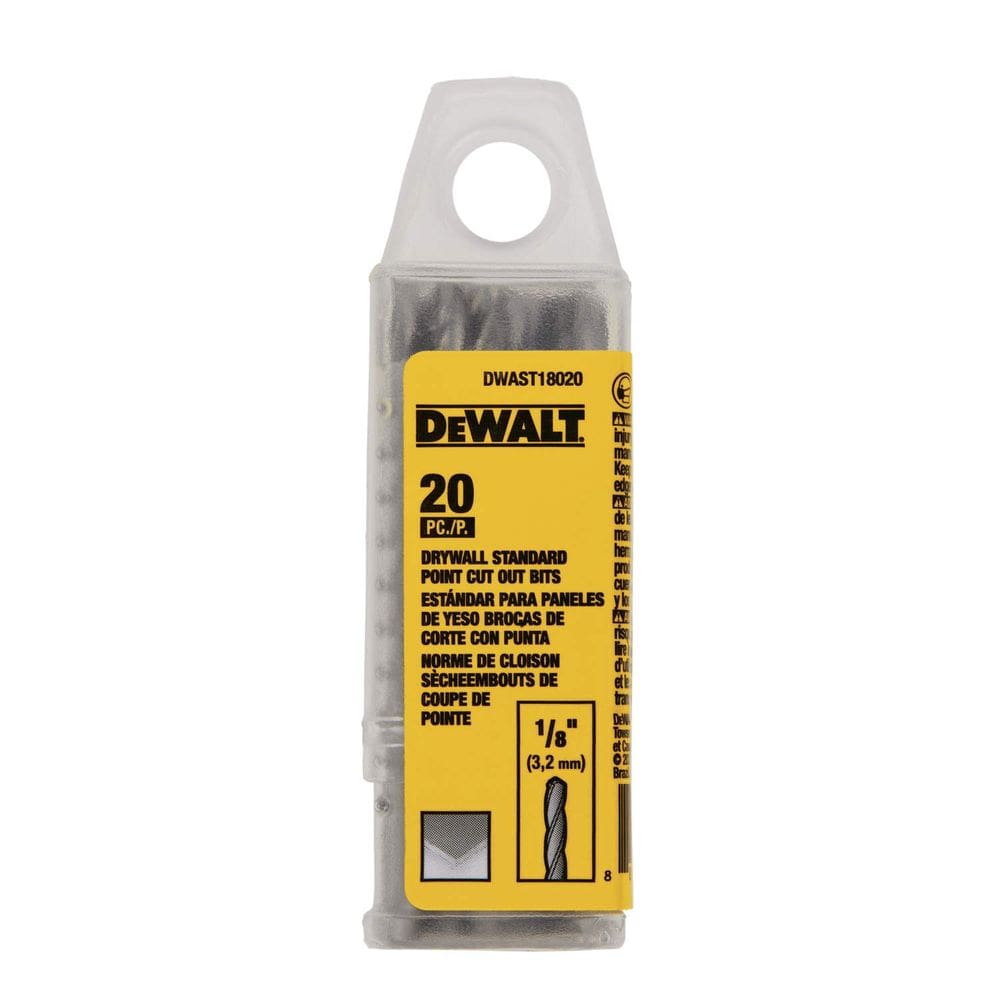 Broca recortada DEWALT DWAST18020 para drywall, pacote com 20 polegadas
