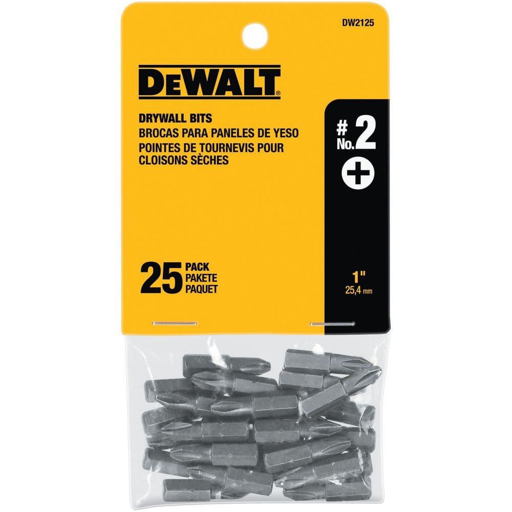 Conjunto de pontas de bits DEWALT DW2125 #2 Phillips Drywall (pacote com 25)