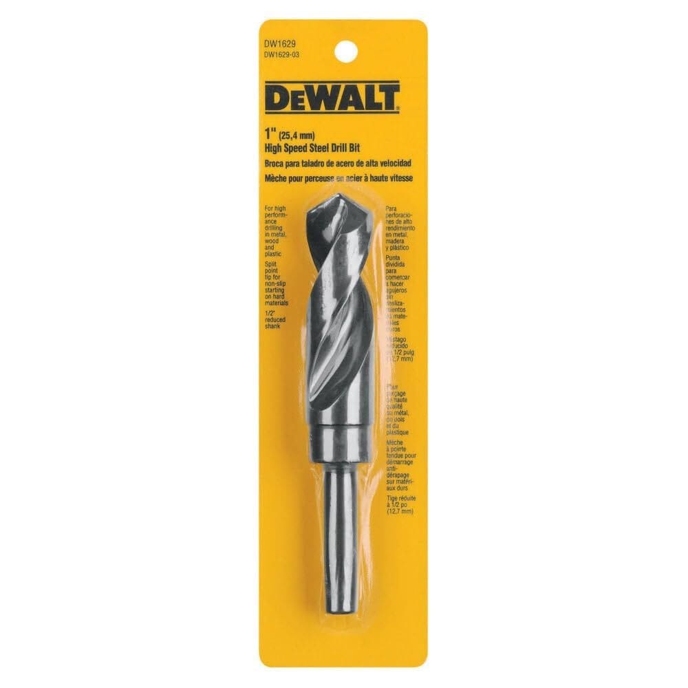Broca helicoidal DEWALT DW1629 25 mm 12,7 mm com haste reduzida